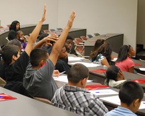 Students participate in lecture