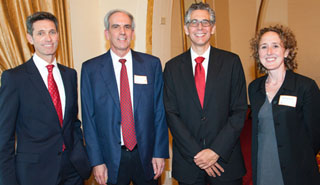 Dave Walsh, Robert W. Loewen, Dean Robert K. Rasmussen and Prof. Hannah Garry