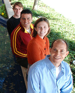 Shervin Lalezary, second from left, and Prof. Michael Chasalow