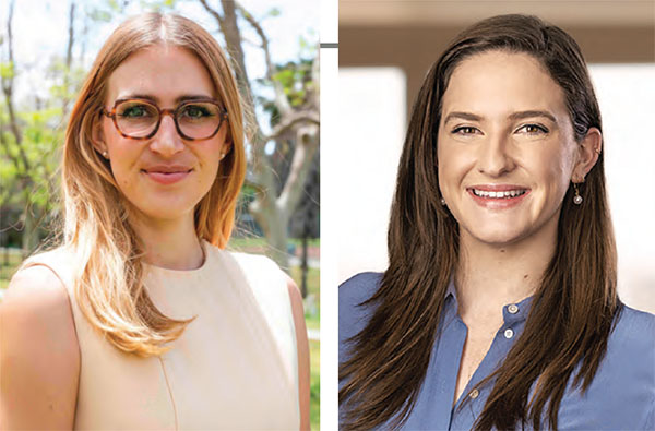 Headshots of alumnae Carson Scott and Emma Burgoon are featured side-by-side.