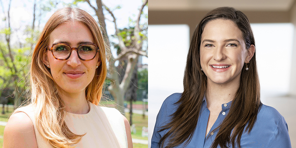 Headshots of alumnae Carson Scott and Emma Burgoon are featured side-by-side.